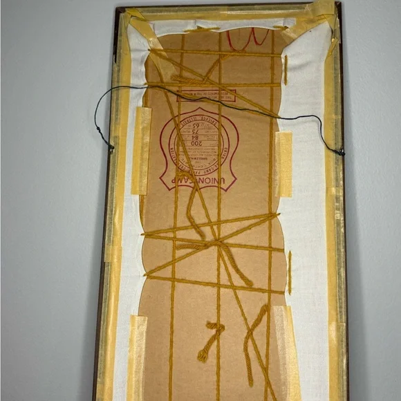 Vtg Framed Crewel Embroidery Flowers Floral Bouquet Needlework Art on Linen